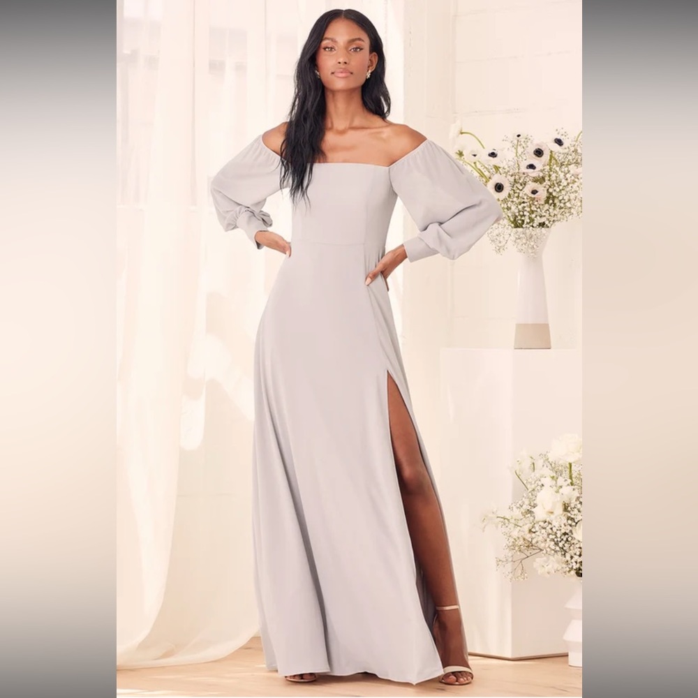 Lulus Grey Maxi Dress